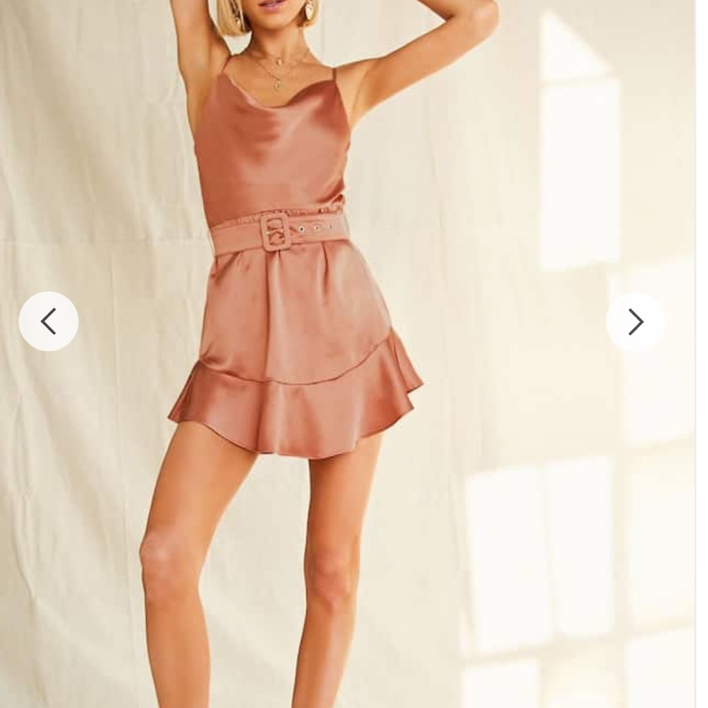 Rose Gold Satin Dress